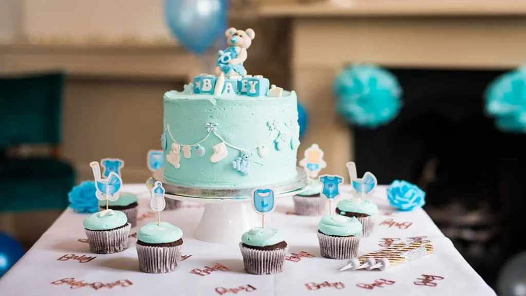 boy baby shower cake